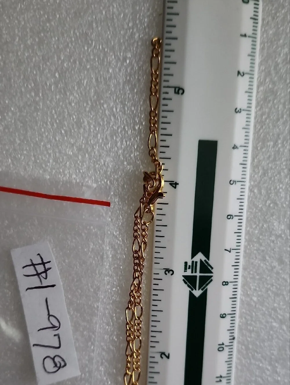 Hand Crafted Gold Chain Bracelet with Blue Cat Face Charm Pendant - Picture 7 of 7